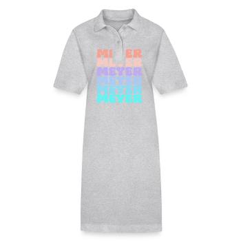 Nom de famille Meyer Retro - Robe polo bio PAIGER Stanley/Stella Femme - gris chiné - Devant