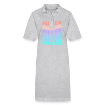 Cadeau de nom de famille rétro Meyer - Robe polo bio PAIGER Stanley/Stella Femme - gris chiné - Devant