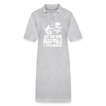 Just One More Reptile I Promise Reptilen Echse - Stanley/Stella Frauen Bio-Polokleid PAIGER - Grau meliert - Vorne