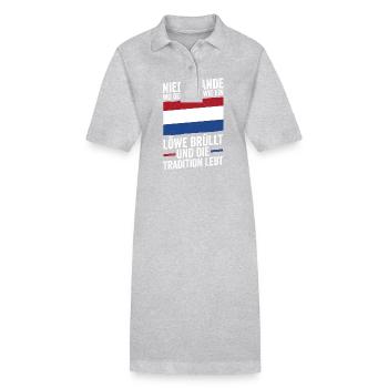 Pays-Bas Pays-Bas Pays-Bas - Robe polo bio PAIGER Stanley/Stella Femme - gris chiné - Devant