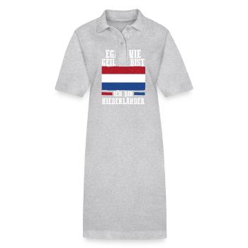 Niederländer Niederlande Holland - Stanley/Stella Frauen Bio-Polokleid PAIGER - Grau meliert - Vorne