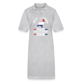 Pays-Bas Pays-Bas Pays-Bas - Robe polo bio PAIGER Stanley/Stella Femme - gris chiné - Devant