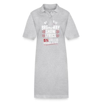 My Brain is 95% Prozent Broadway Show Lyrics 5% Us - Stanley/Stella Frauen Bio-Polokleid PAIGER - Grau meliert - Vorne