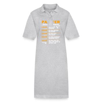 Painter - Stanley/Stella PAIGER Organic Women’s Polo Dress - heather grey - Front