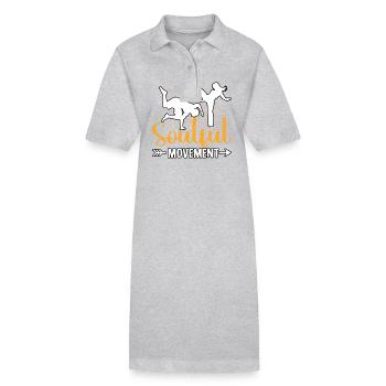 Seelenvolle Bewegung - Stanley/Stella Frauen Bio-Polokleid PAIGER - Grau meliert - Vorne