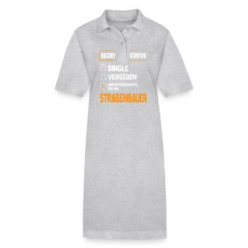 Bâtisseur de routes Statut Profession de la construction routière - Robe polo bio PAIGER Stanley/Stella Femme - gris chiné - Devant