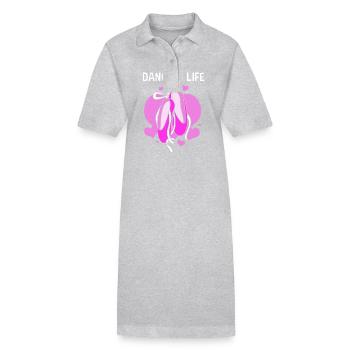 Danseuse de ballet - Robe polo bio PAIGER Stanley/Stella Femme - gris chiné - Devant