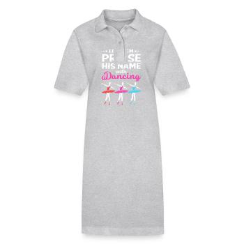 Danseuse de ballet - Robe polo bio PAIGER Stanley/Stella Femme - gris chiné - Devant