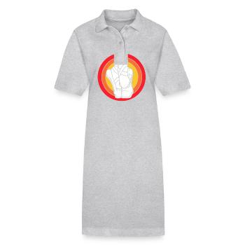 Danseuse de ballet - Robe polo bio PAIGER Stanley/Stella Femme - gris chiné - Devant