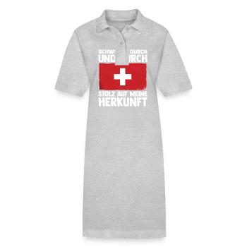 Schweizer Schweiz - Stanley/Stella Frauen Bio-Polokleid PAIGER - Grau meliert - Vorne