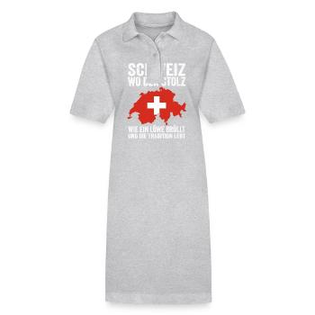 Schweizer Schweiz - Stanley/Stella Frauen Bio-Polokleid PAIGER - Grau meliert - Vorne