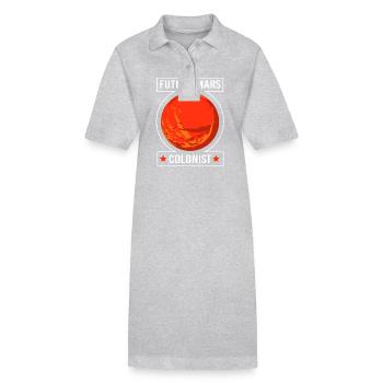 Univers Système Solaire - Robe polo bio PAIGER Stanley/Stella Femme - gris chiné - Devant