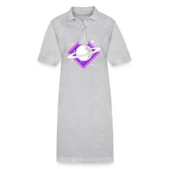 Univers du système solaire - Robe polo bio PAIGER Stanley/Stella Femme - gris chiné - Devant
