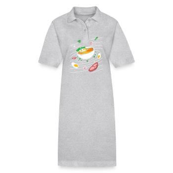 Univers Système Solaire - Robe polo bio PAIGER Stanley/Stella Femme - gris chiné - Devant
