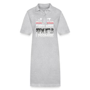 Encore un flacon de parfum que je promets Parfüm - Robe polo bio PAIGER Stanley/Stella Femme - gris chiné - Devant