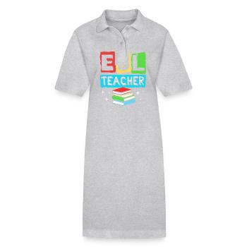 Professeur d’anglais Professeur d’anglais - Robe polo bio PAIGER Stanley/Stella Femme - gris chiné - Devant