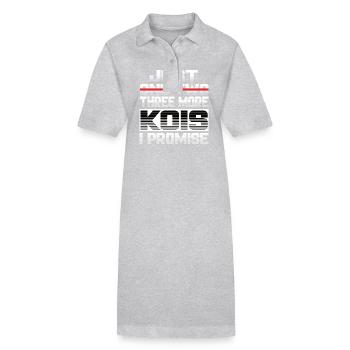 Juste un Koi de plus, je promets Koi Koi Carp Kois - Robe polo bio PAIGER Stanley/Stella Femme - gris chiné - Devant