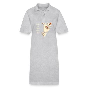 Comment m’as-tu appelé, poulet arrogant. - Robe polo bio PAIGER Stanley/Stella Femme - gris chiné - Devant