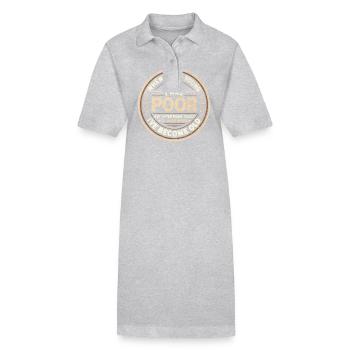 Quand j’étais jeune, j’étais pauvre - Robe polo bio PAIGER Stanley/Stella Femme - gris chiné - Devant