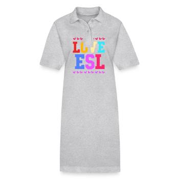 Professeur d’anglais Professeur d’anglais - Robe polo bio PAIGER Stanley/Stella Femme - gris chiné - Devant