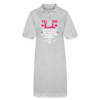 Professeur d’anglais Professeur d’anglais - Robe polo bio PAIGER Stanley/Stella Femme - gris chiné - Devant