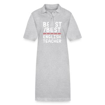 Professeur d’anglais Professeur d’anglais - Robe polo bio PAIGER Stanley/Stella Femme - gris chiné - Devant