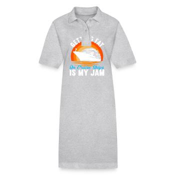 Cruise Holiday Cruise Ship - Stanley/Stella PAIGER Organic Women’s Polo Dress - heather grey - Front