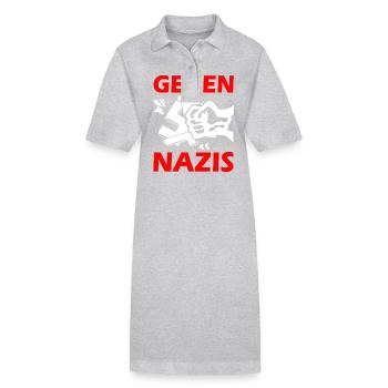Contre le poing des nazis - Robe polo bio PAIGER Stanley/Stella Femme - gris chiné - Devant