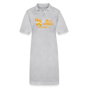 Humorous Beer Drinking Beer Garden Outfit - Stanley/Stella PAIGER Organic Women’s Polo Dress - heather grey - Front