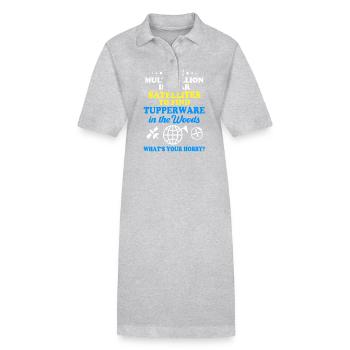 Geocaching Geocache Geocacher - Stanley/Stella Frauen Bio-Polokleid PAIGER - Grau meliert - Vorne