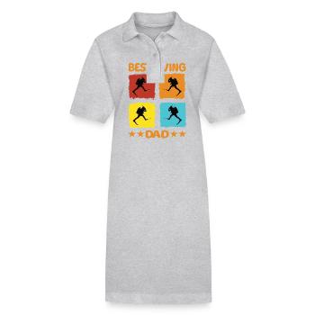 Meilleur père plongeur - Robe polo bio PAIGER Stanley/Stella Femme - gris chiné - Devant