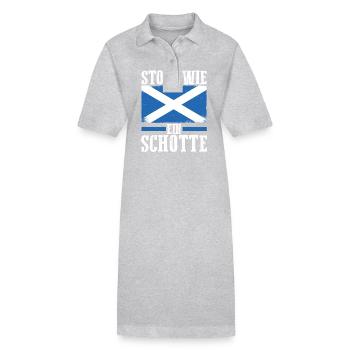Schotten Schottisch Schottland - Stanley/Stella Frauen Bio-Polokleid PAIGER - Grau meliert - Vorne