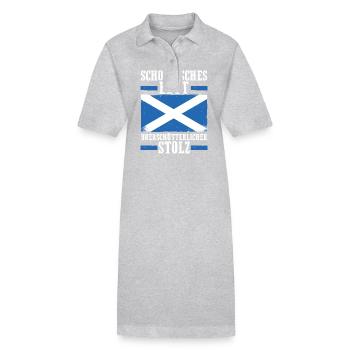 Schotten Schottisch Schottland - Stanley/Stella Frauen Bio-Polokleid PAIGER - Grau meliert - Vorne