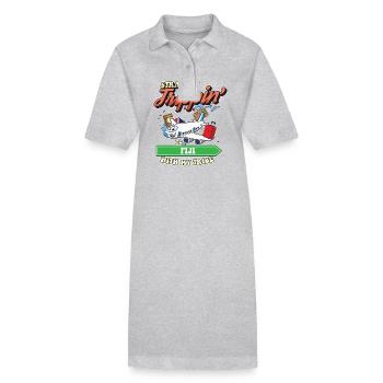 Voyage direct aux Fidji avec ma famille tribe - Robe polo bio PAIGER Stanley/Stella Femme - gris chiné - Devant