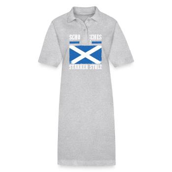 Schotten Schottisch Schottland - Stanley/Stella Frauen Bio-Polokleid PAIGER - Grau meliert - Vorne
