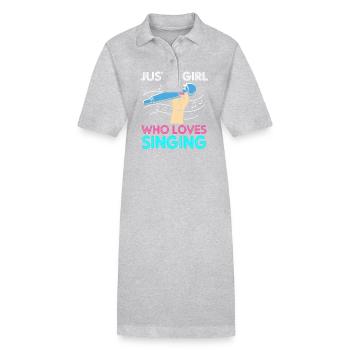 Karaoké - Robe polo bio PAIGER Stanley/Stella Femme - gris chiné - Devant