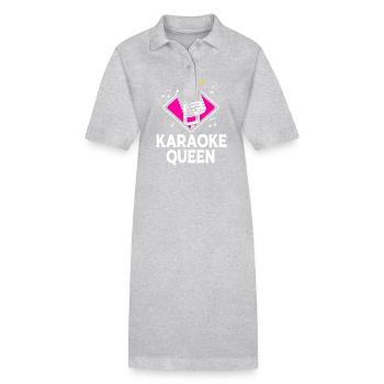 Karaoke Queen - Stanley/Stella Frauen Bio-Polokleid PAIGER - Grau meliert - Vorne
