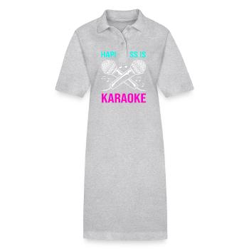 Karaoké - Robe polo bio PAIGER Stanley/Stella Femme - gris chiné - Devant