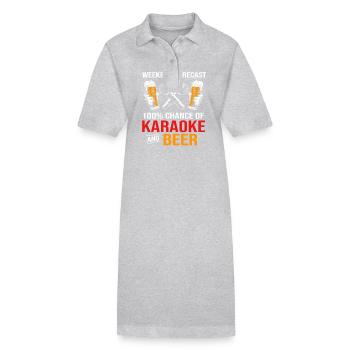Karaoké - Robe polo bio PAIGER Stanley/Stella Femme - gris chiné - Devant