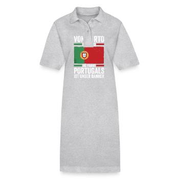 Portugal portugais - Robe polo bio PAIGER Stanley/Stella Femme - gris chiné - Devant
