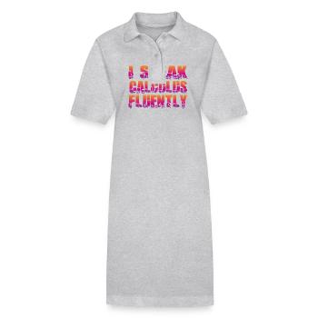 Mathematics Saying - Stanley/Stella PAIGER Organic Women’s Polo Dress - heather grey - Front