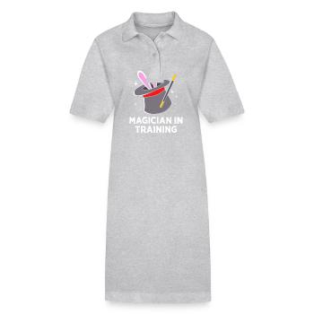 magicien magicien - Robe polo bio PAIGER Stanley/Stella Femme - gris chiné - Devant