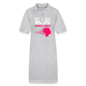 Karaoké - Robe polo bio PAIGER Stanley/Stella Femme - gris chiné - Devant