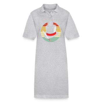 magicien magicien - Robe polo bio PAIGER Stanley/Stella Femme - gris chiné - Devant