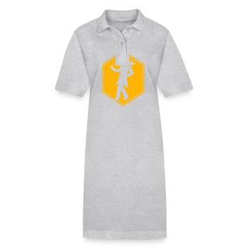 magicien magicien - Robe polo bio PAIGER Stanley/Stella Femme - gris chiné - Devant