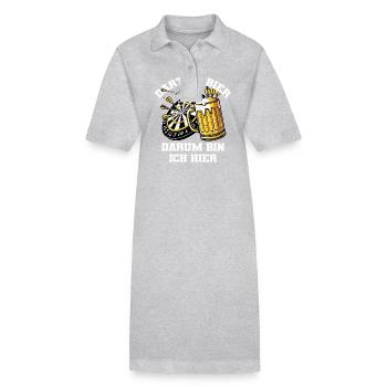 Fléchettes rétro / Jeu de fléchettes pour les joueurs de fléchettes - Robe polo bio PAIGER Stanley/Stella Femme - gris chiné - Devant