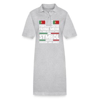 Portugal portugais - Robe polo bio PAIGER Stanley/Stella Femme - gris chiné - Devant