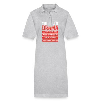 Theatre - Stanley/Stella PAIGER Organic Women’s Polo Dress - heather grey - Front