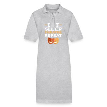 Theatre - Stanley/Stella PAIGER Organic Women’s Polo Dress - heather grey - Front
