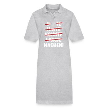 Führungskraft Sollte Hätte Könnte Machen Macher - Stanley/Stella Frauen Bio-Polokleid PAIGER - Grau meliert - Vorne